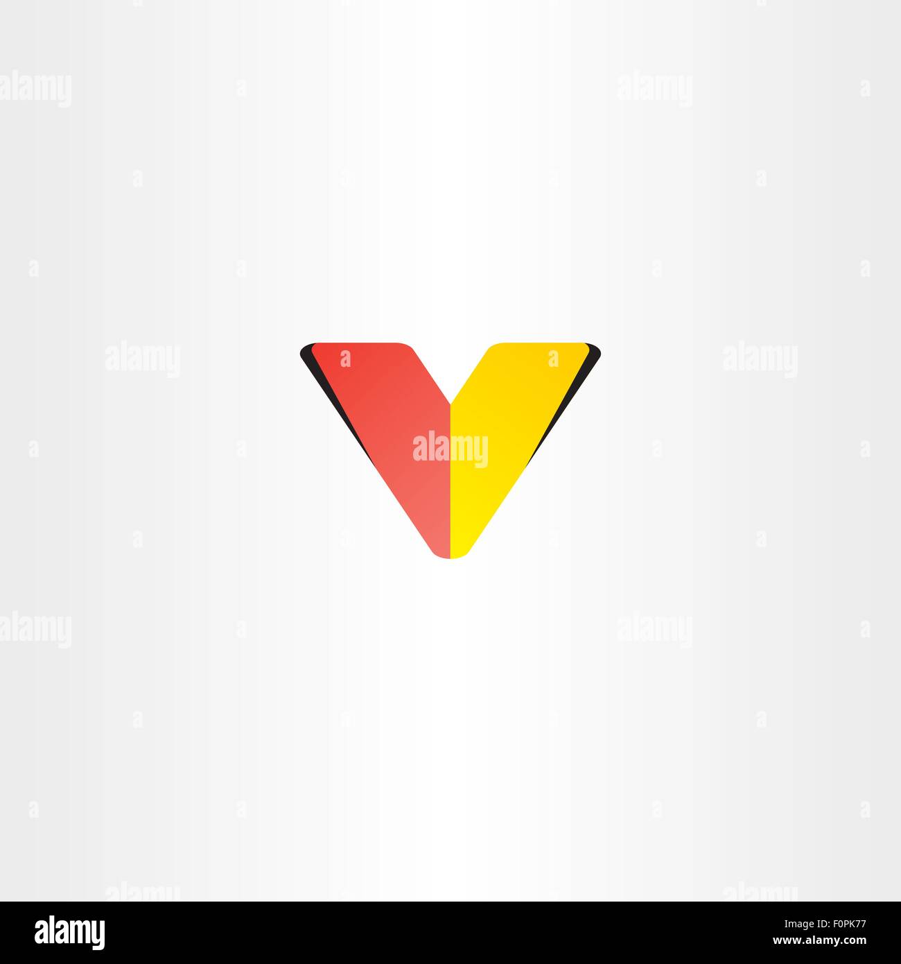 logo letter v red yellow symbol vector design Stock Vector Image & Art