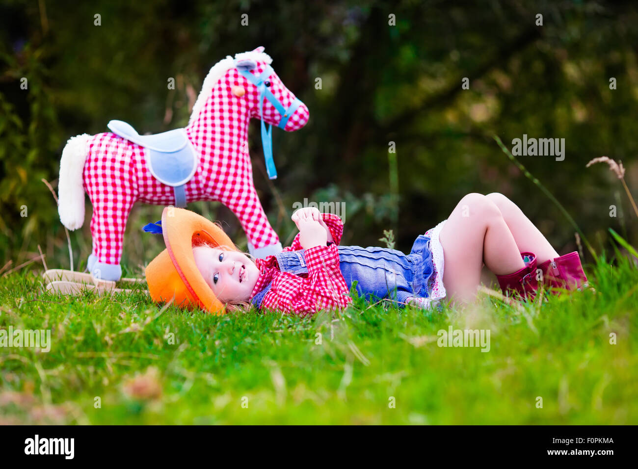 Halloween girl on rocking horse sale
