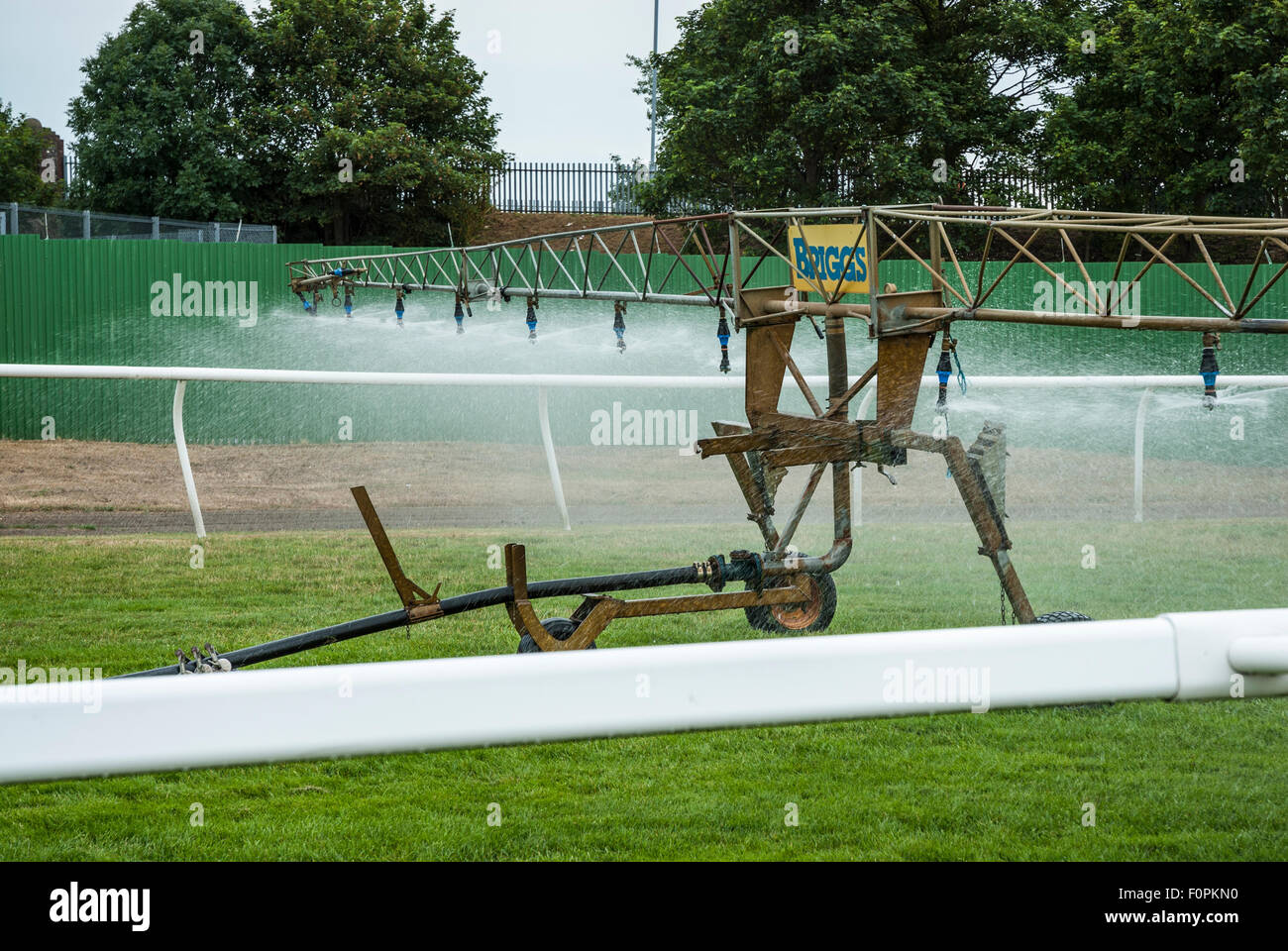 Briggs irrigation boom being used to water a race course at Great