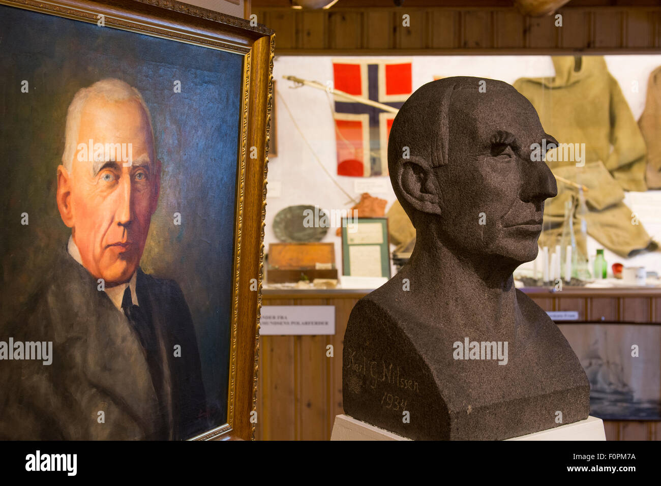 Norway Tromso Polar Museum Bust Of Roald Amundsen 1872 1928 Famous 