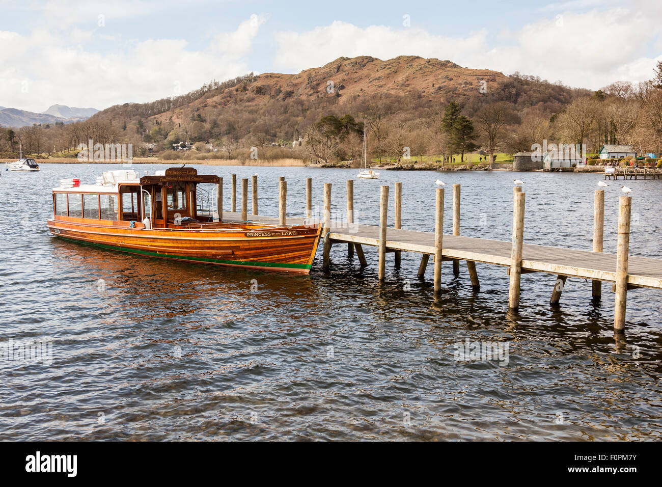 Princess of the Lake cruise launch, Lake Windermere, Ambleside, Lake District, Cumbria, England