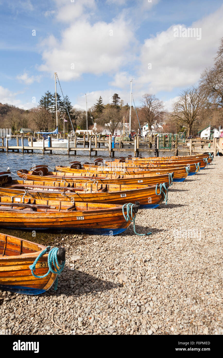 Rowing boats for hire, Lake Windermere, Ambleside, Lake District
