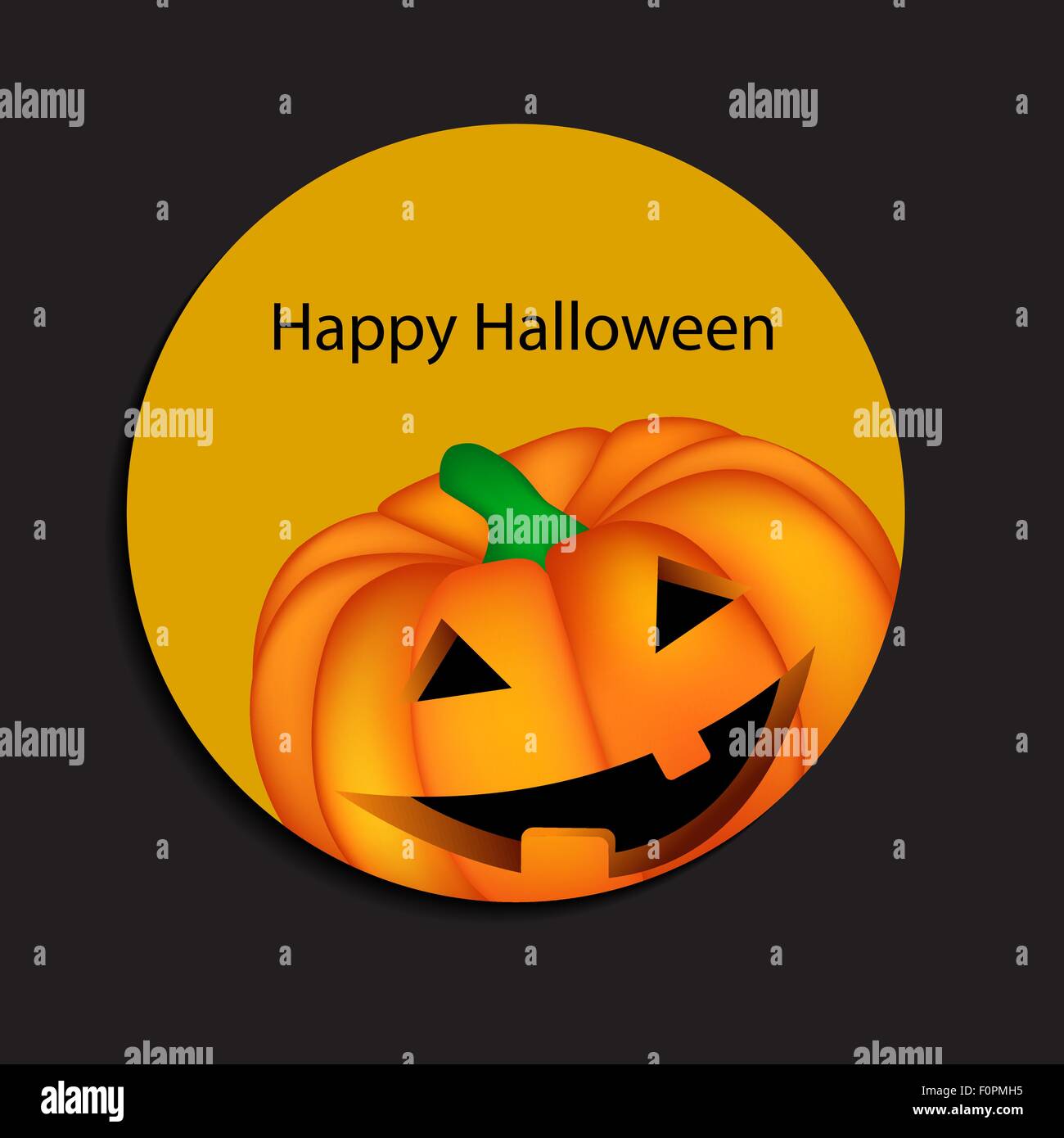 Halloween Background with Pumpkin Vector Illustration Stock Vector ...