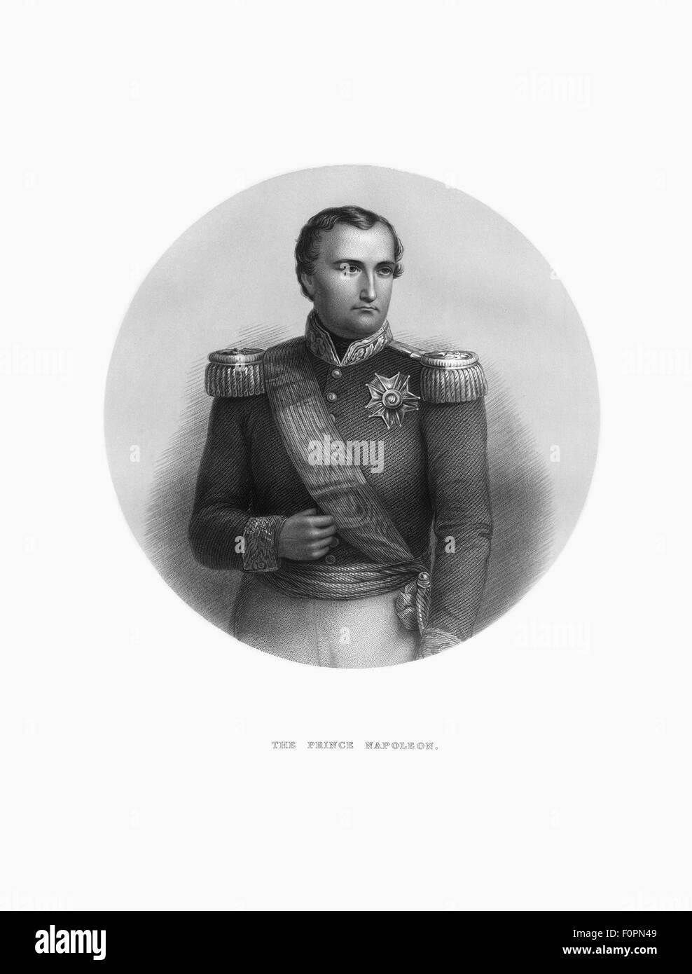 Prince Napoleon of Italy Victorian Engraving, 1865 Stock Photo