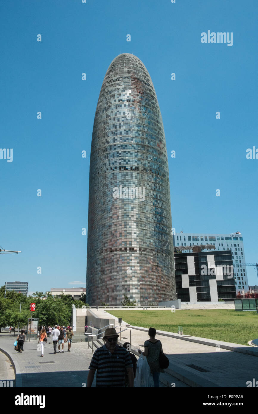 Agbar Tower,Barcelona,Catalonia,Spain. Stock Photo