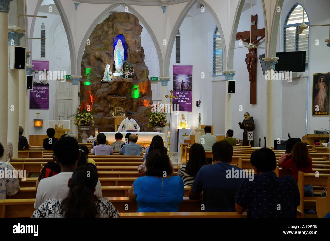Our Lady of Lourdes Tamil Catholic Church in Little India Singapore Stock Photo