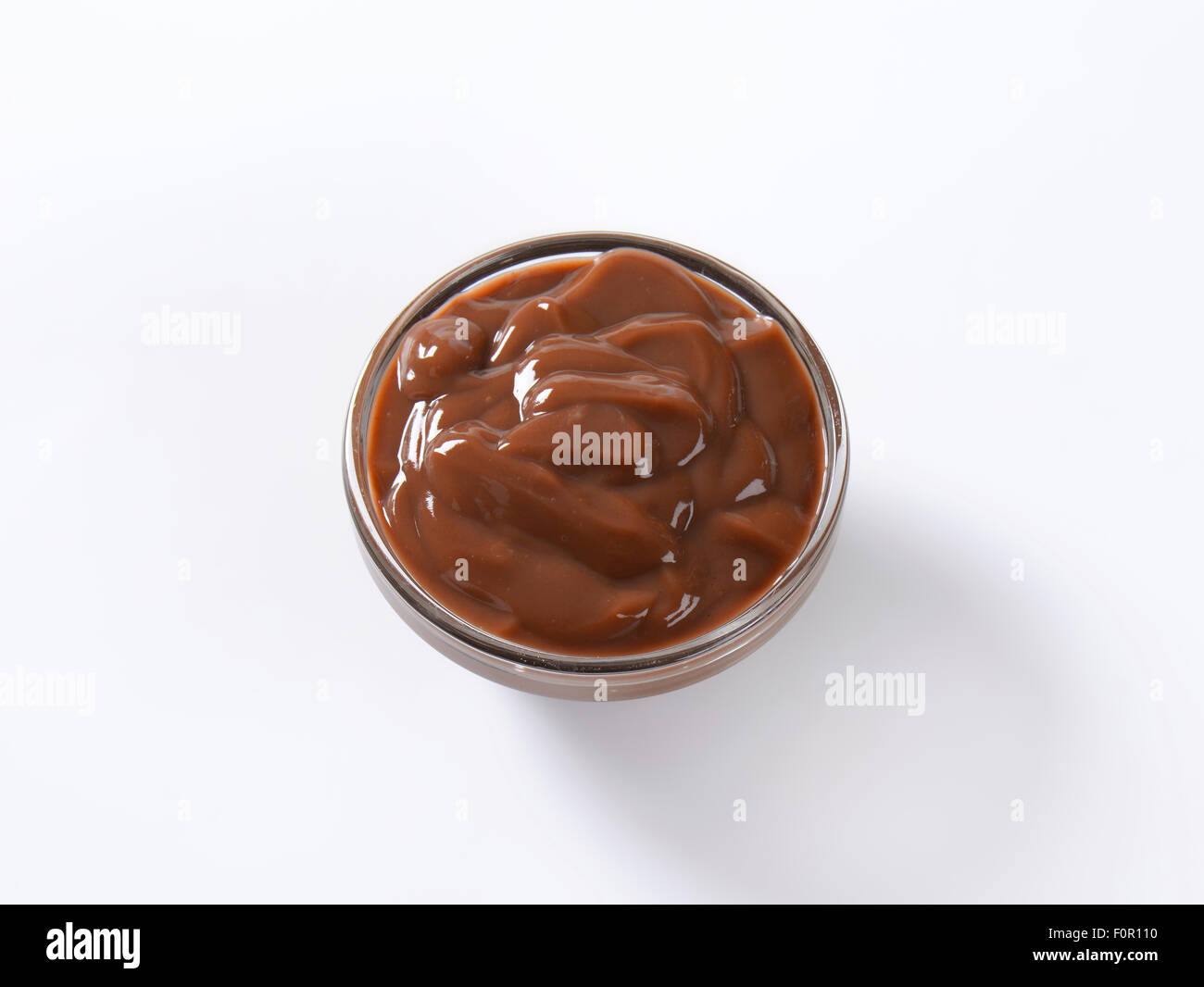 bowl of chocolate pudding Stock Photo
