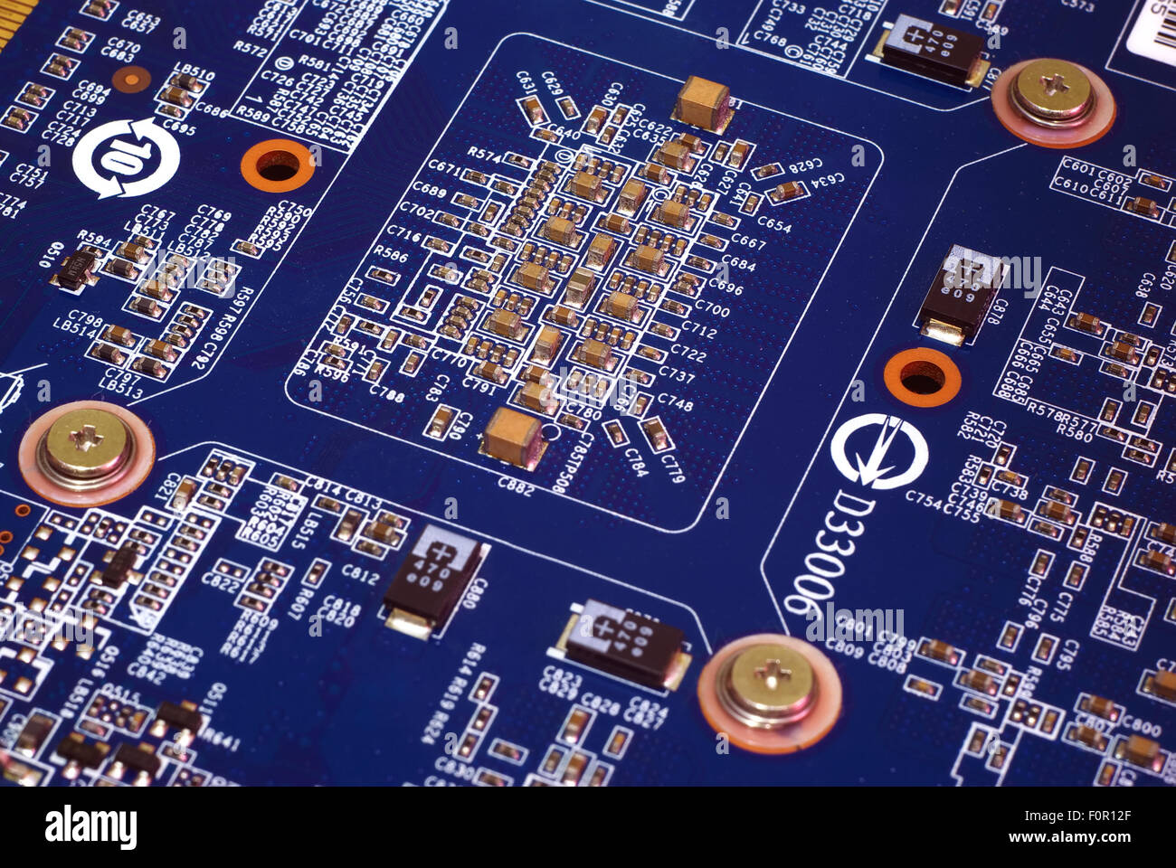 Blue electronic plate. PC device Stock Photo Alamy