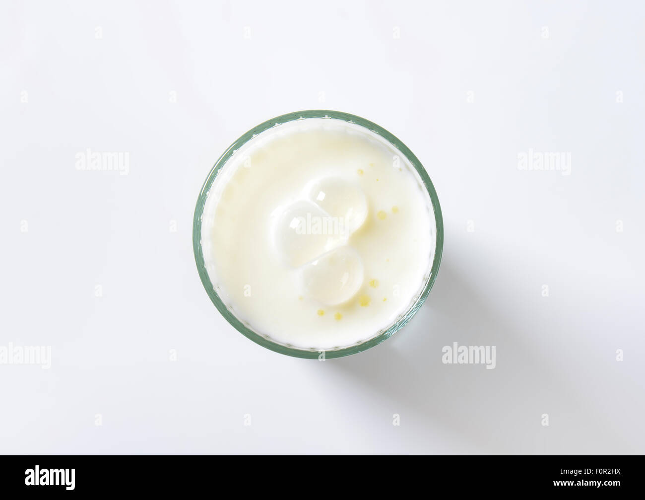 glass of fermented milk drink Stock Photo