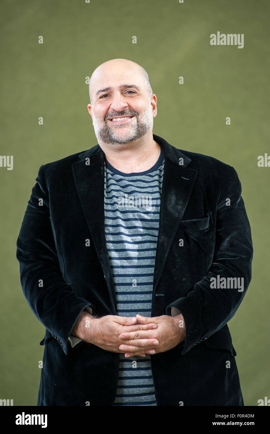 British stand-up comedian, actor, television producer, Omid Djalili, appearing at the Edinburgh International Book Festival. Stock Photo