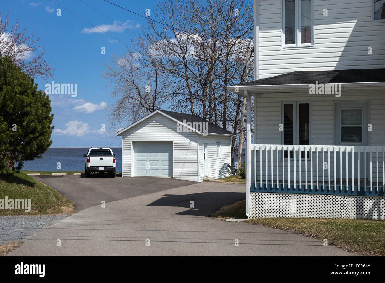Quebec, Roberval, a typical house on the St Jean lake Stock Photo Alamy
