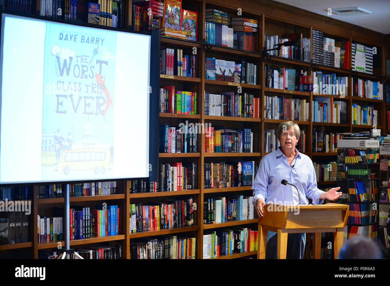 Dave Barry greets fans and signs copies of his book