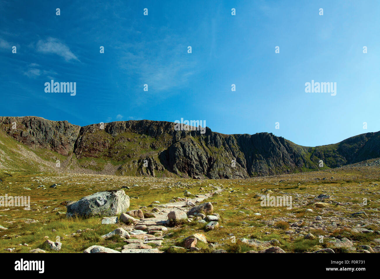 Coire an t-Sneachda and the Northern Corries, Cairngorm National Park, Badenoch and Speyside, Highland Stock Photo