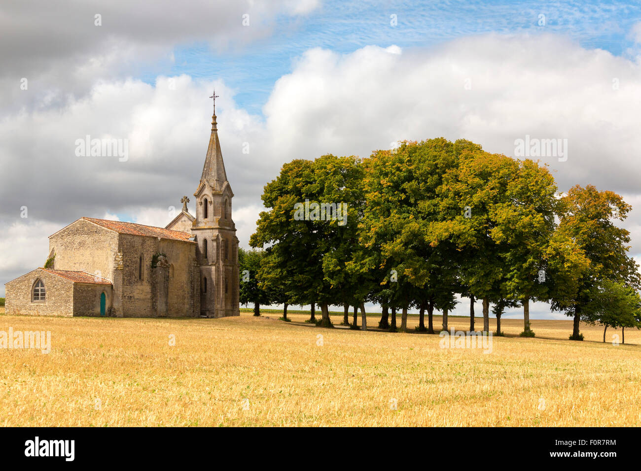 Church of Sainte Radegonde, Les Fontaines, Charente Maritime, France Stock Photo