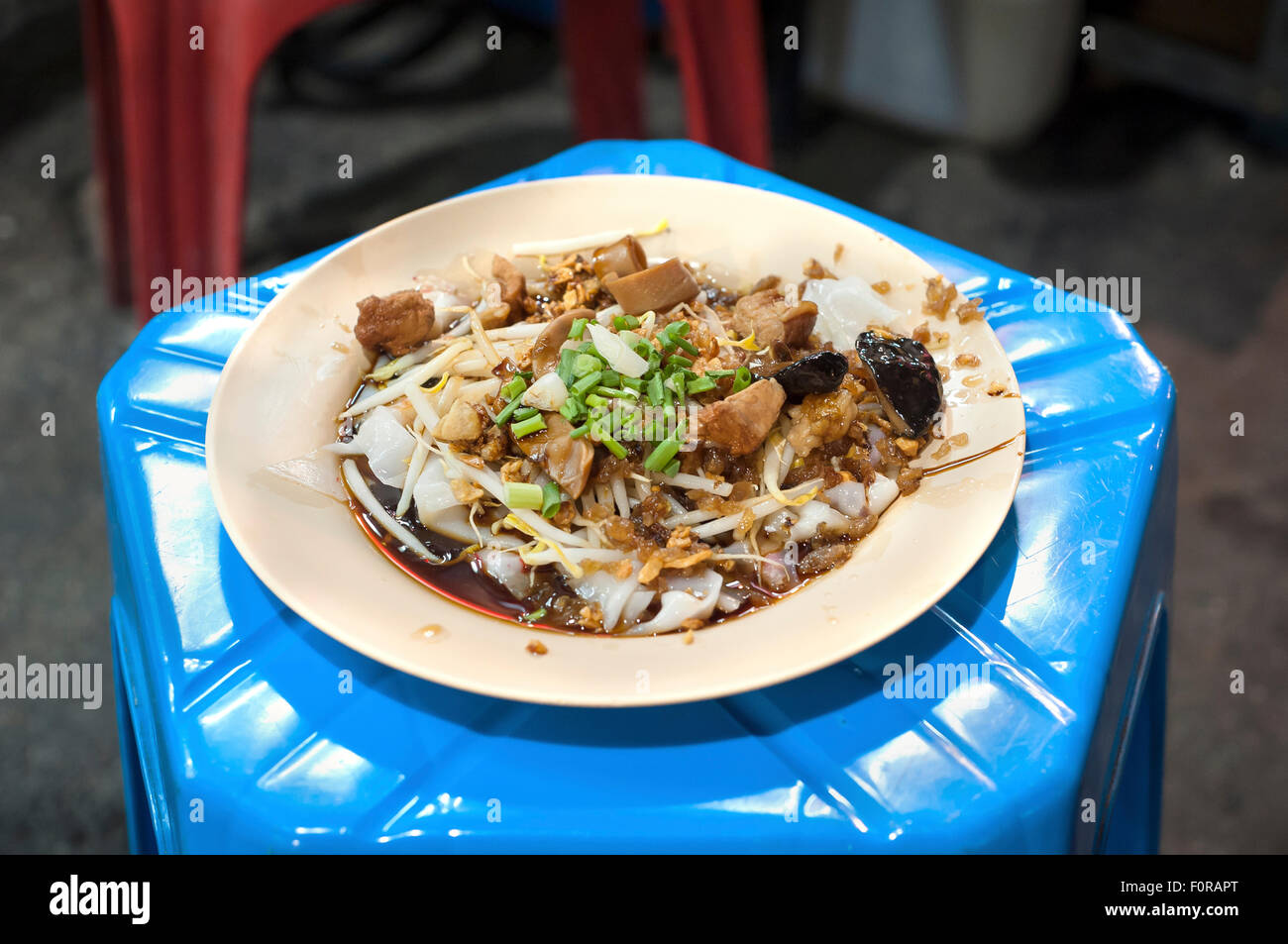 Pork noodles Thai street food in Bangkok Stock Photo - Alamy