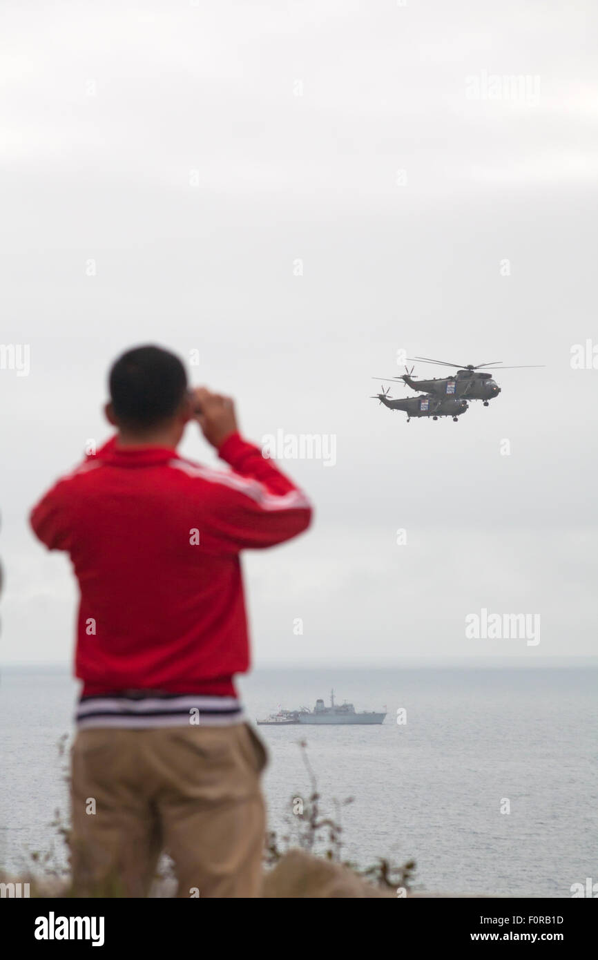 Bournemouth, UK. 20 August 2015. Merlin helicopters perform at the Bournemouth Air Festival  Credit:  Carolyn Jenkins/Alamy Live News Stock Photo