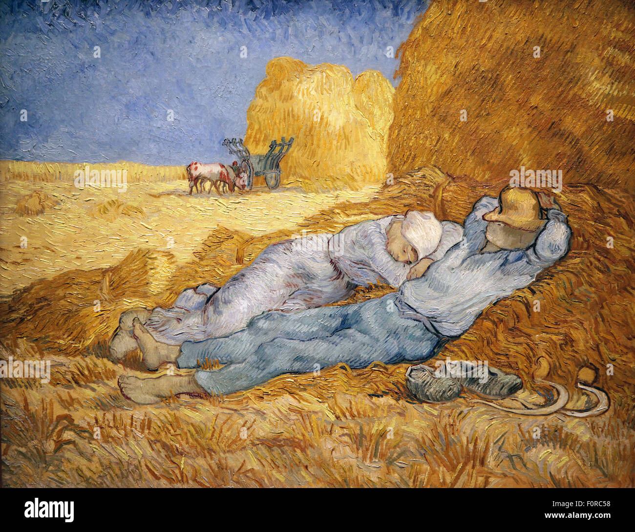 The Siesta after Millet 1889 by Vincent van Gogh 1853-1890 Stock Photo