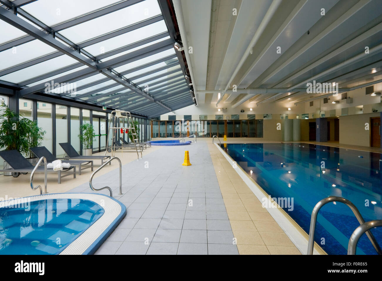swimming pool in Hotel Leisure Center Interior Stock Photo Alamy
