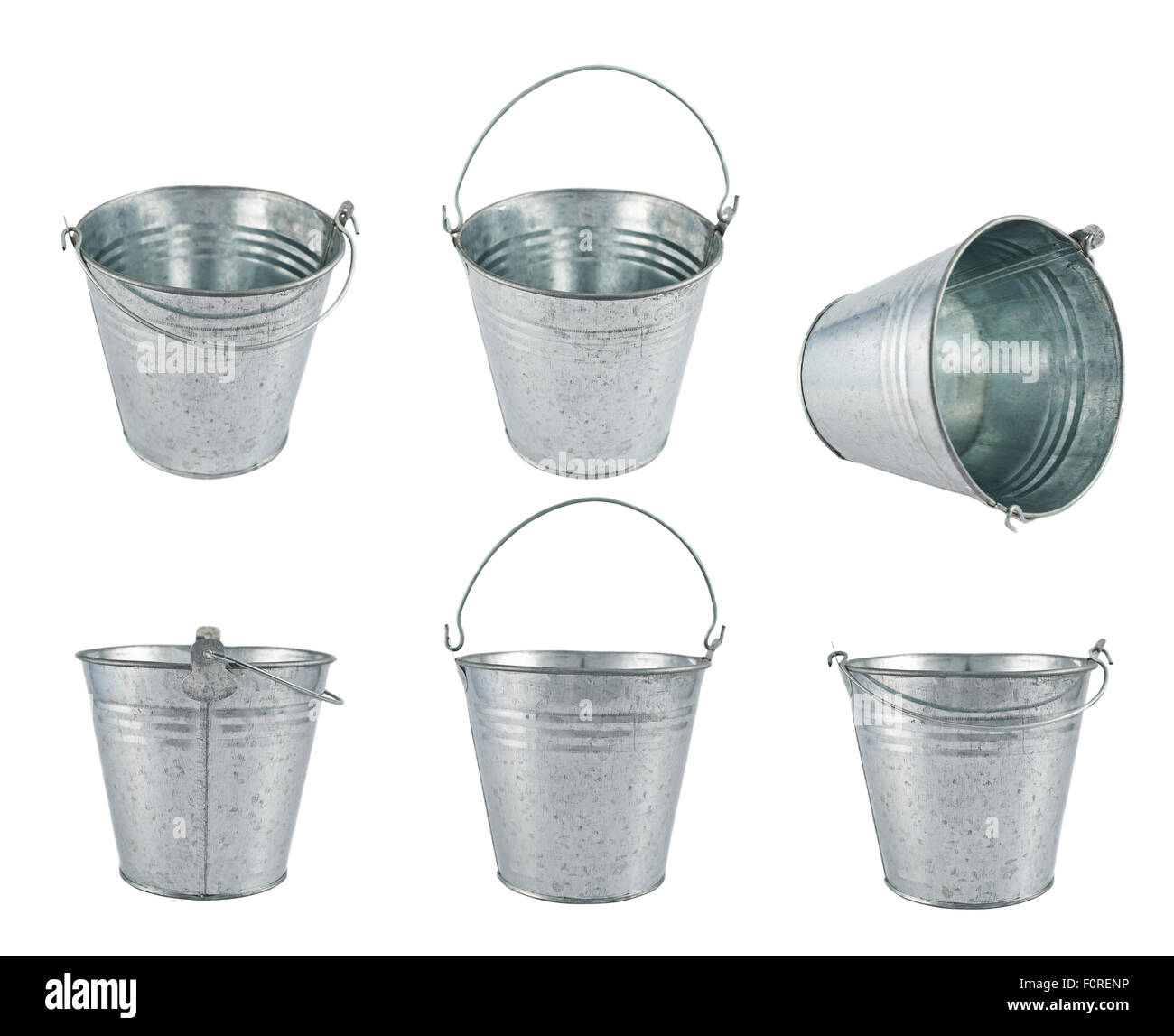 Metal zinc bucket isolated Stock Photo Alamy