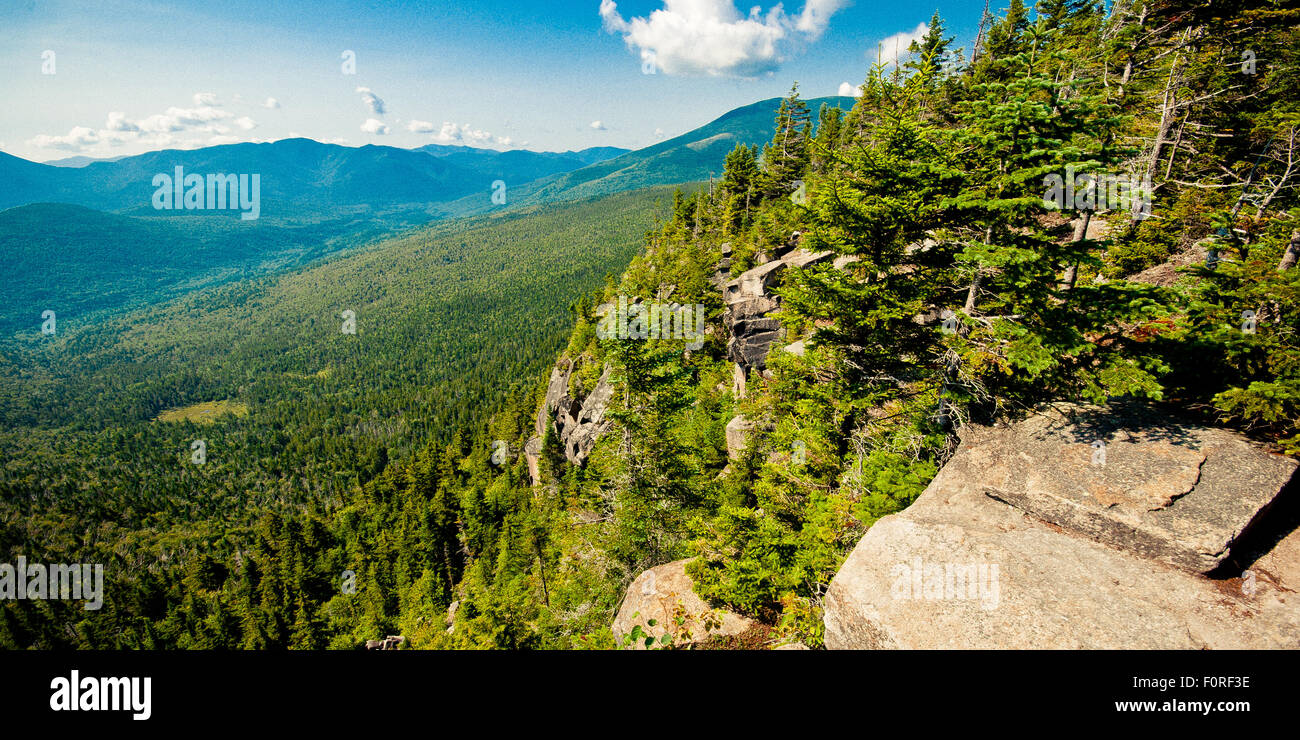Hiking in White Mountains, New Hampshire. Stock Photo