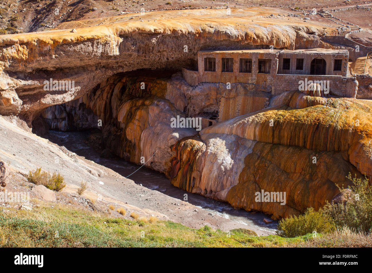 Puente Del Inca The Incas Bridge Near Las Cuevas Andes - 