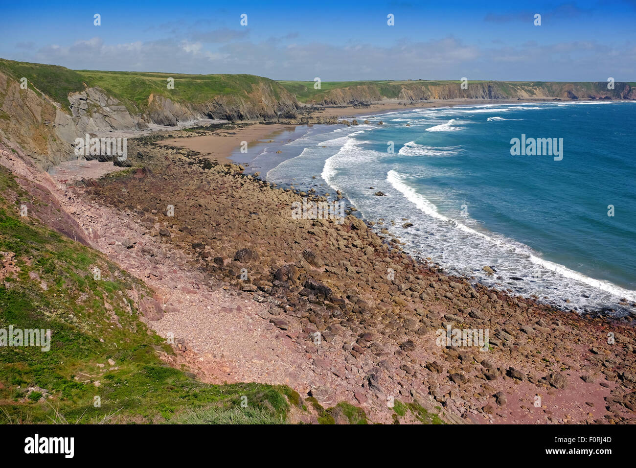 Marloes Sands on the Pembrokeshire Coast, Wales UK Stock Photo