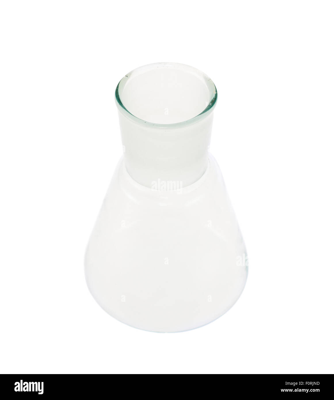 Empty Erlenmeyer glass flask isolated Stock Photo Alamy
