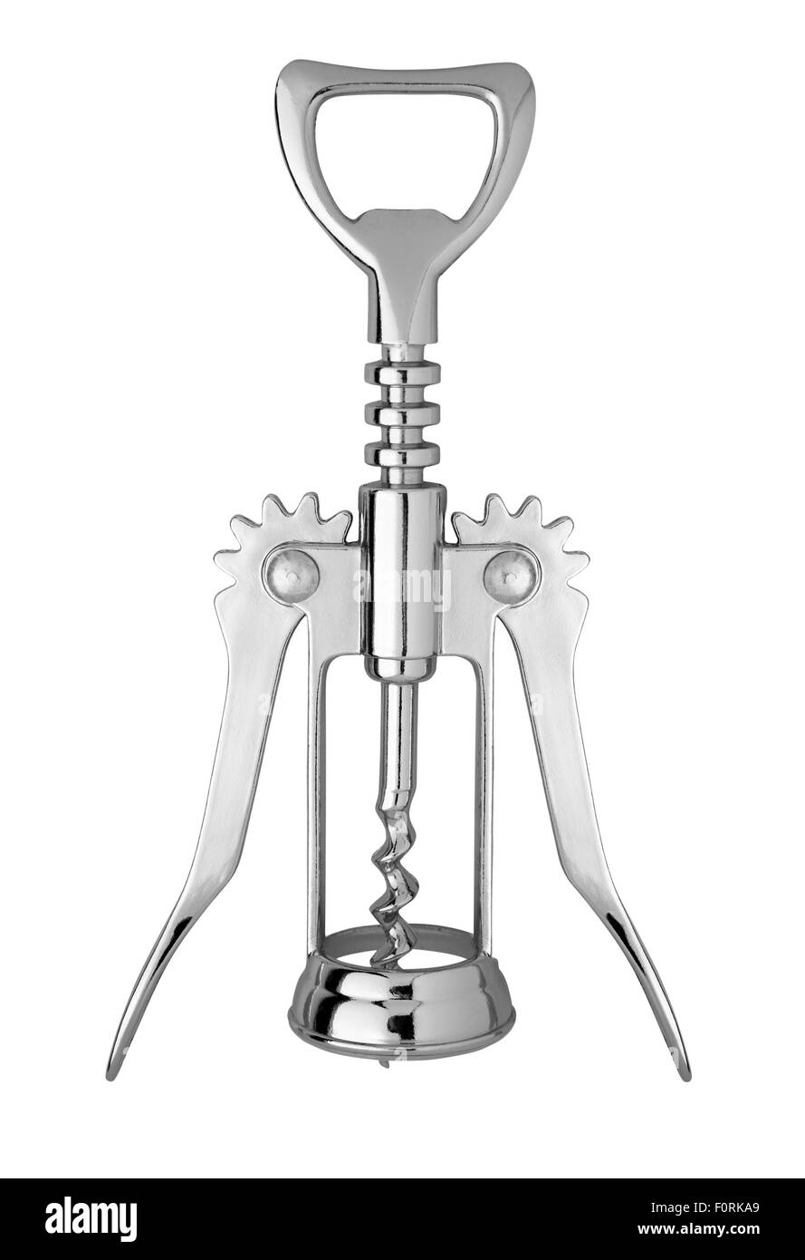 corkscrew isolated on white with clipping path Stock Photo