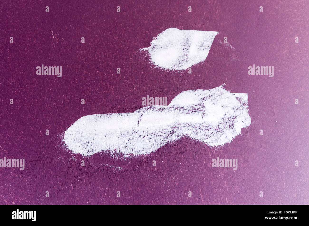 White Plaster Filler On A Purple Wall To Fill In Holes And Blemishes Stock Photo Alamy