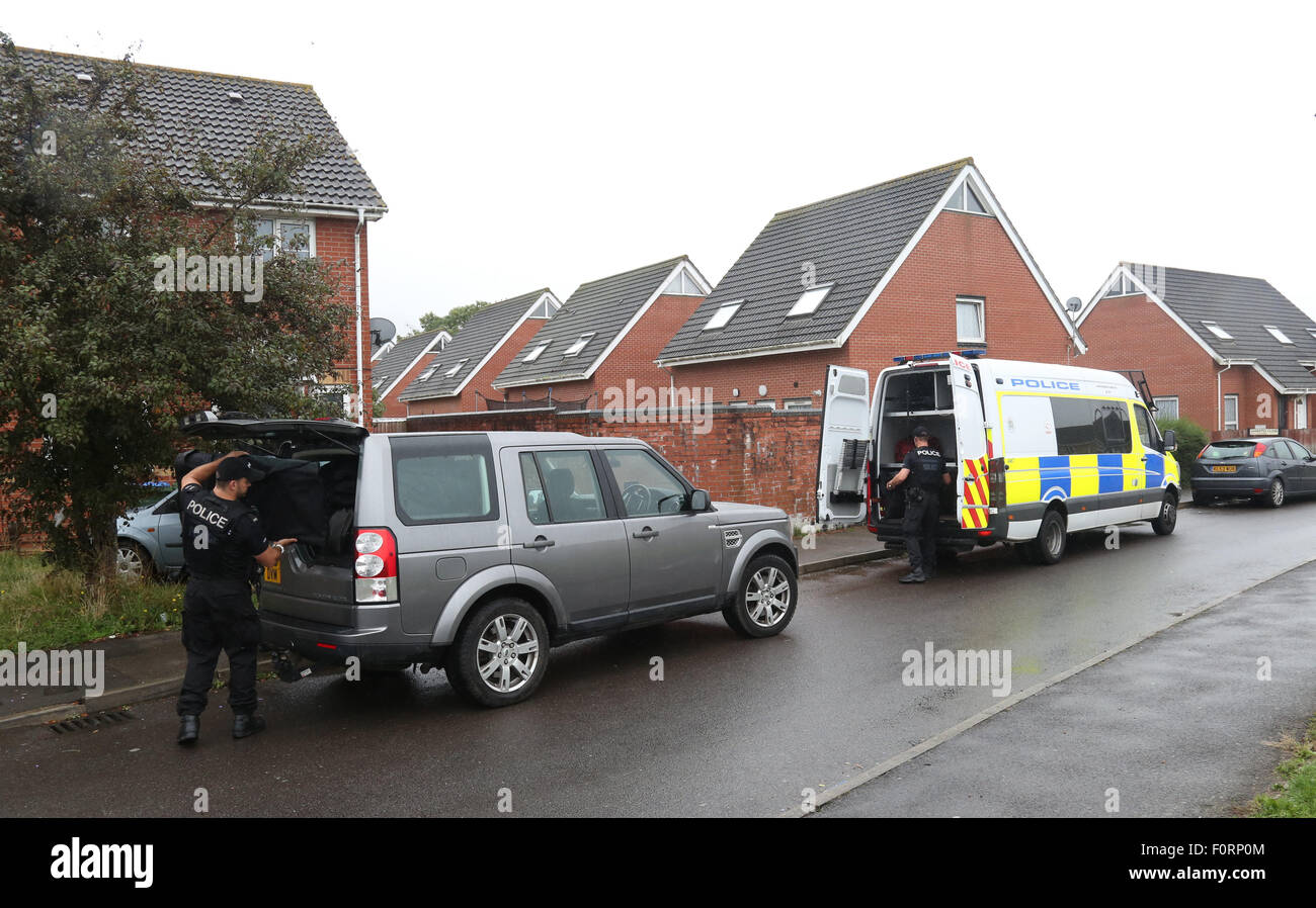 Southampton Hampshire UK 20th August 2015 GV Showing POLICE southampton-hampshire-uk-20th-august-2015-gv-showing-police
