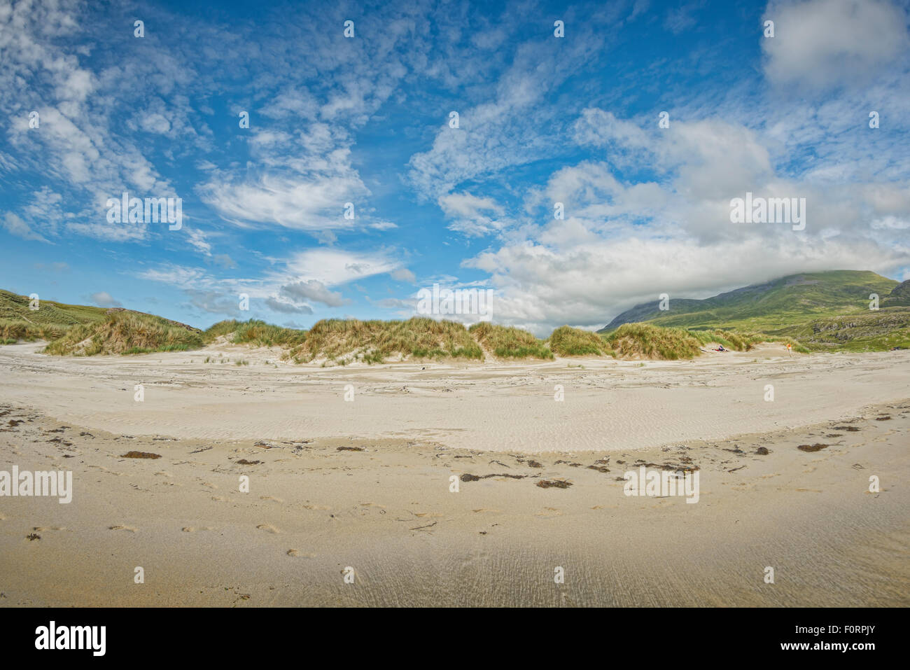 Sand dunes at Silver Strand Beach, Thallabawn, Co. Mayo, Ireland Stock