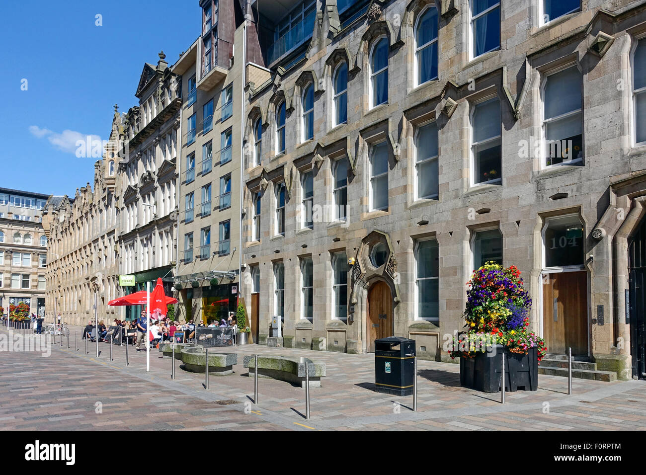 Cafe culture in Brunswick Street Glasgow Scotland Stock Photo