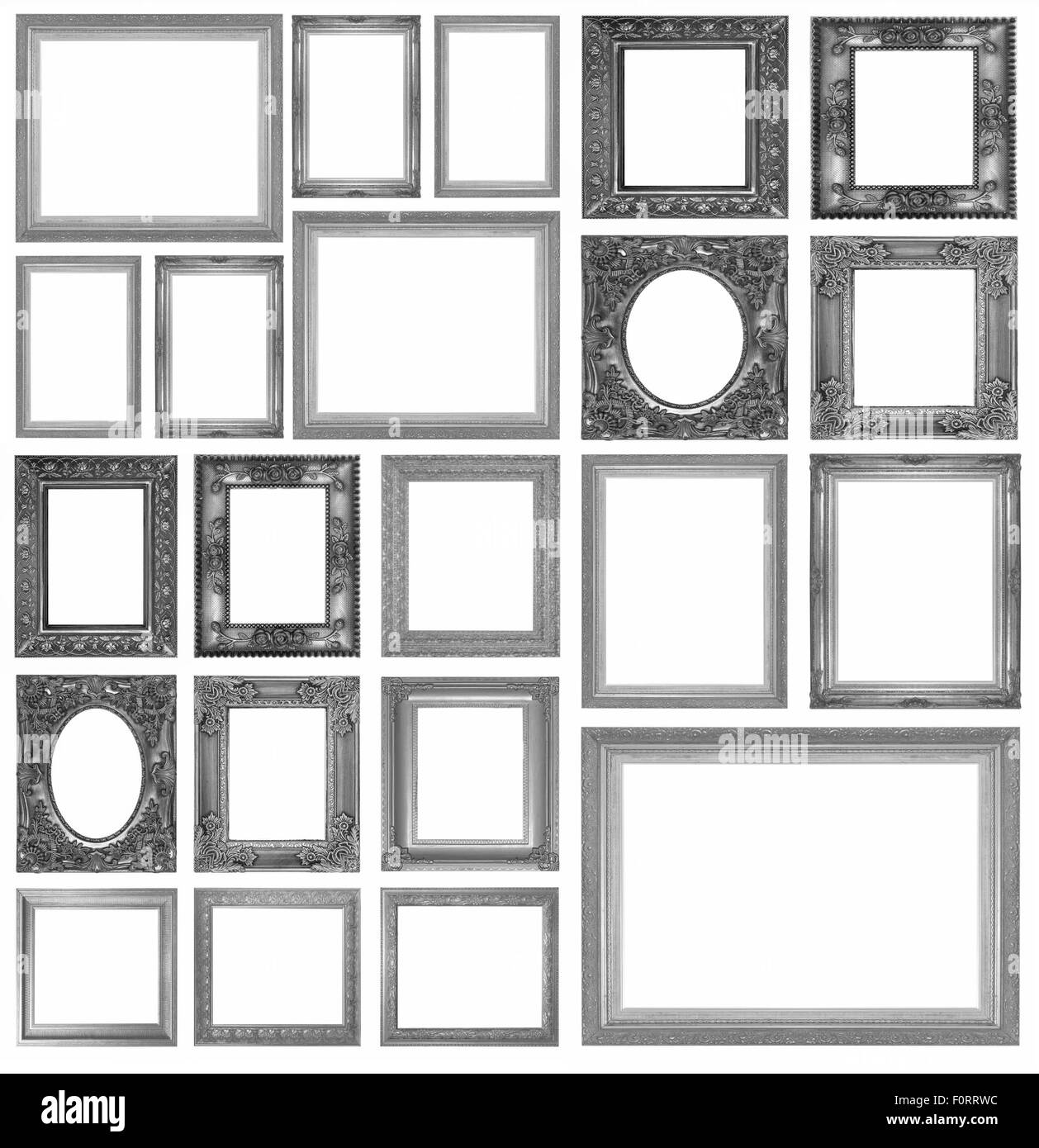 antique Black frame isolated on white background Stock Photo - Alamy