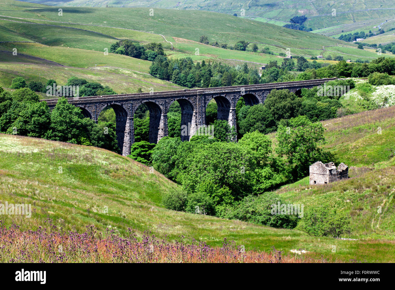Dent Head Viaduct in Dentdale Yorkshire Dales Cumbria England Stock Photo