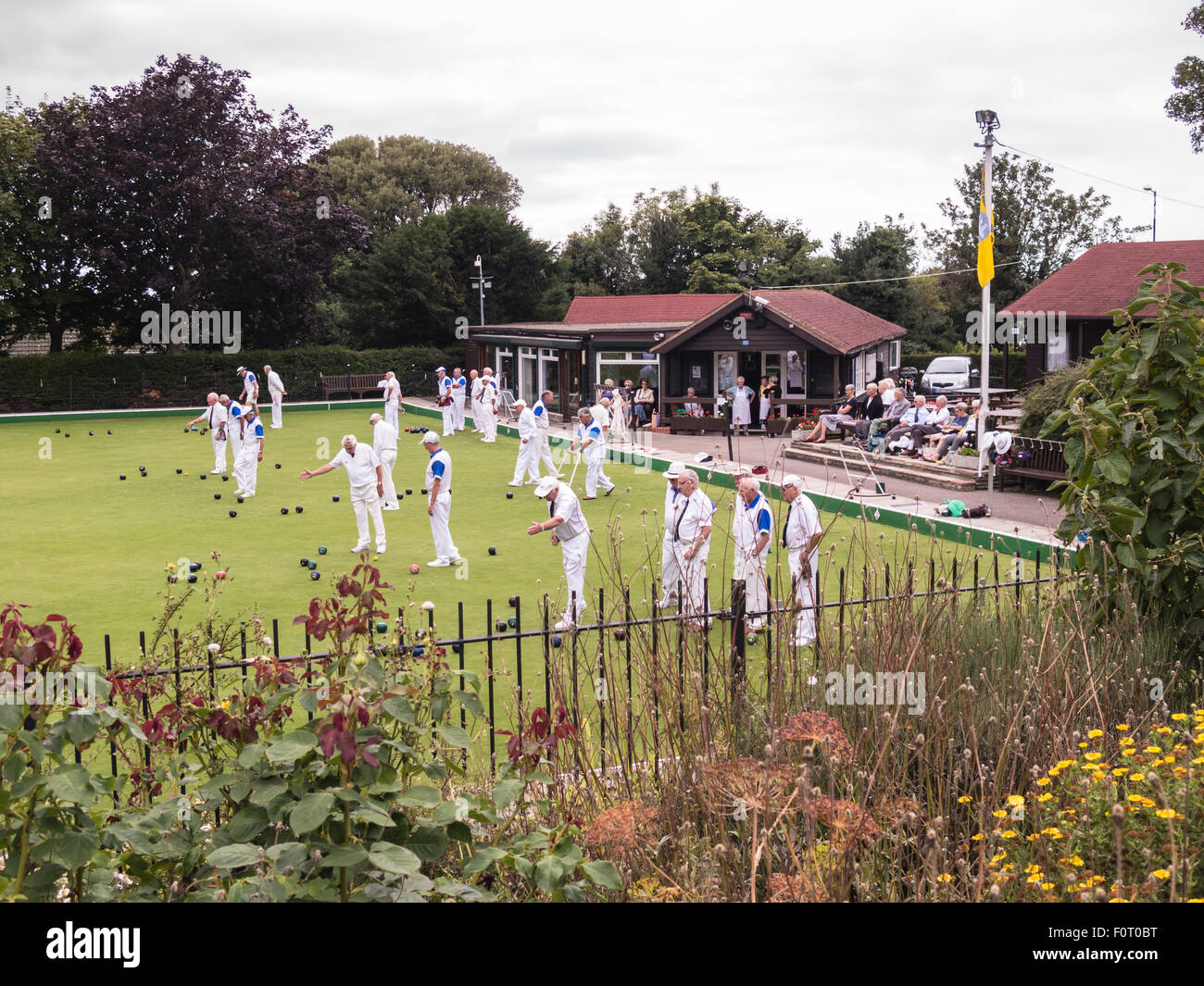 Whitstable, UK, 20th August 2015. Whitstable bowling club hosts a