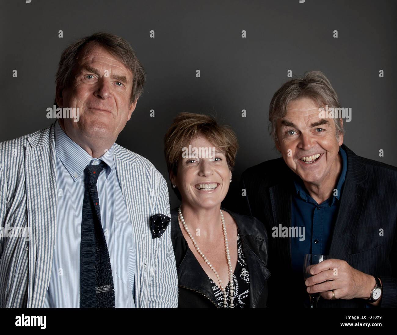 Jeremy Lewis, Georgina Godwin & Mark Ellen at the Oldie Literary Lunch 18/8/15 Stock Photo