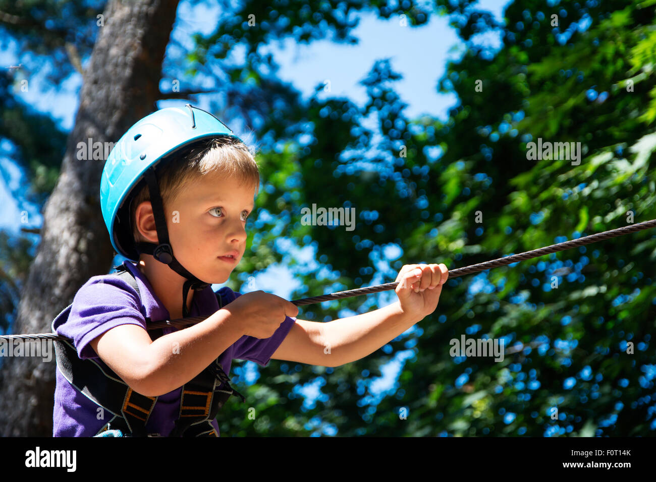 Boy Using A Rope Five year boy on rope hi-res stock photography and images - Alamy