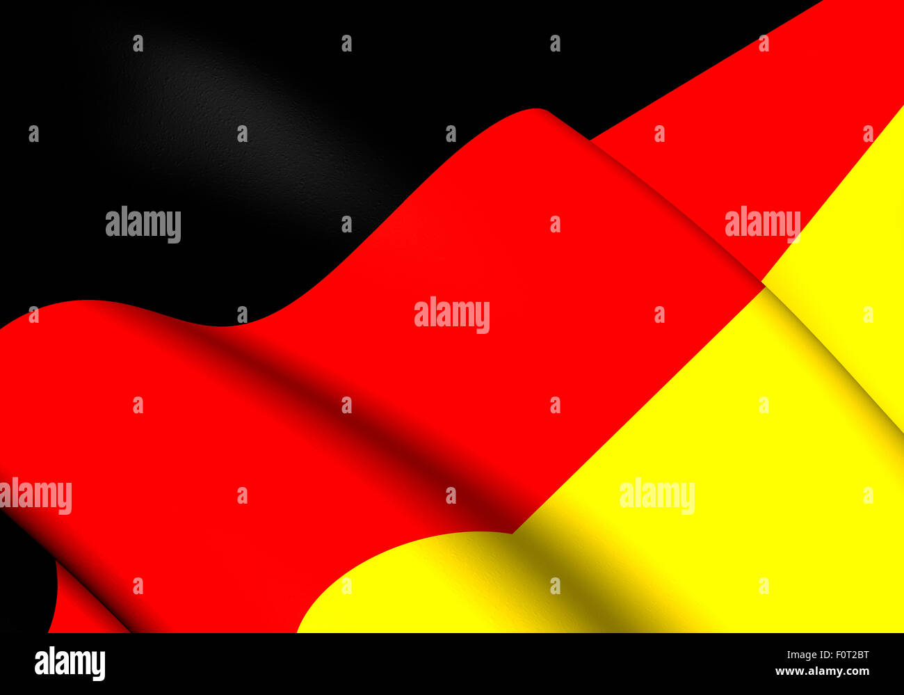 3D Flag of the Germany. Close Up. Stock Photo