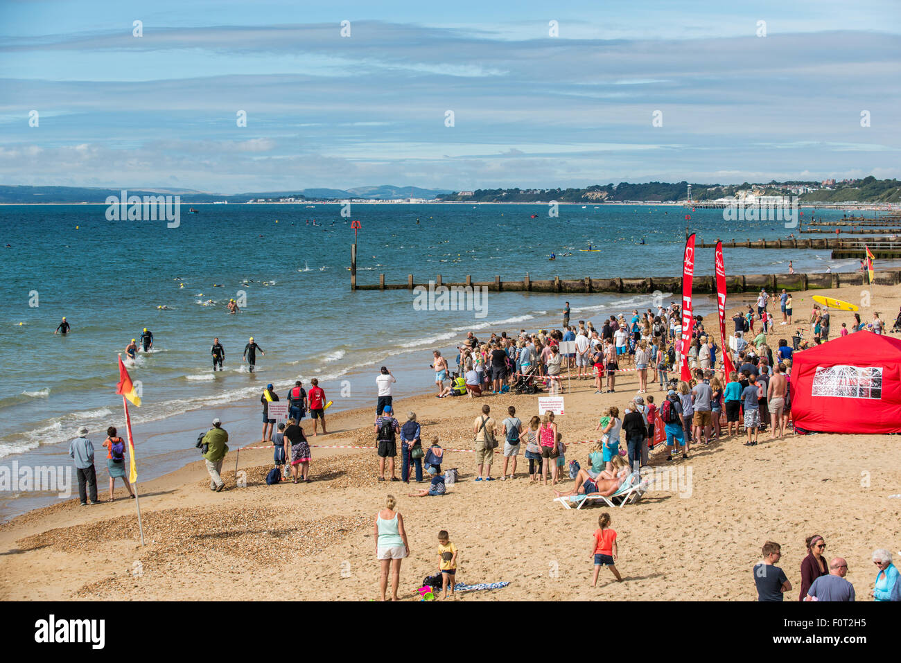 Pier to Pier Swim Bournemouth, Dorset. British Heart Foundation