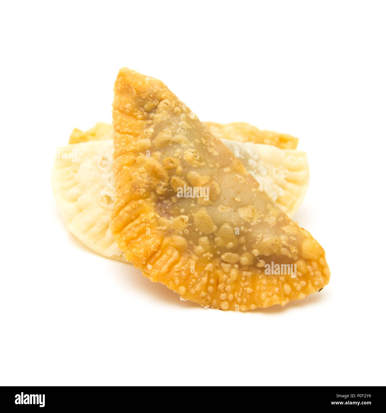 Canary islands sweets - truchas de fruta. Trucha is literally a trout, which refers to fish-like shape of the pastry, traditiona Stock Photo