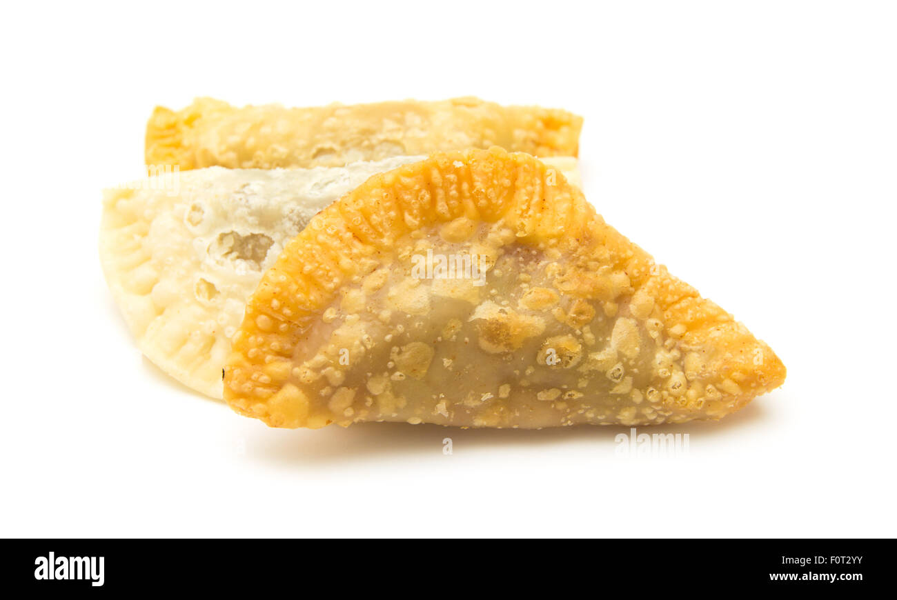 Canary islands sweets - truchas de fruta. Trucha is literally a trout, which refers to fish-like shape of the pastry, traditiona Stock Photo