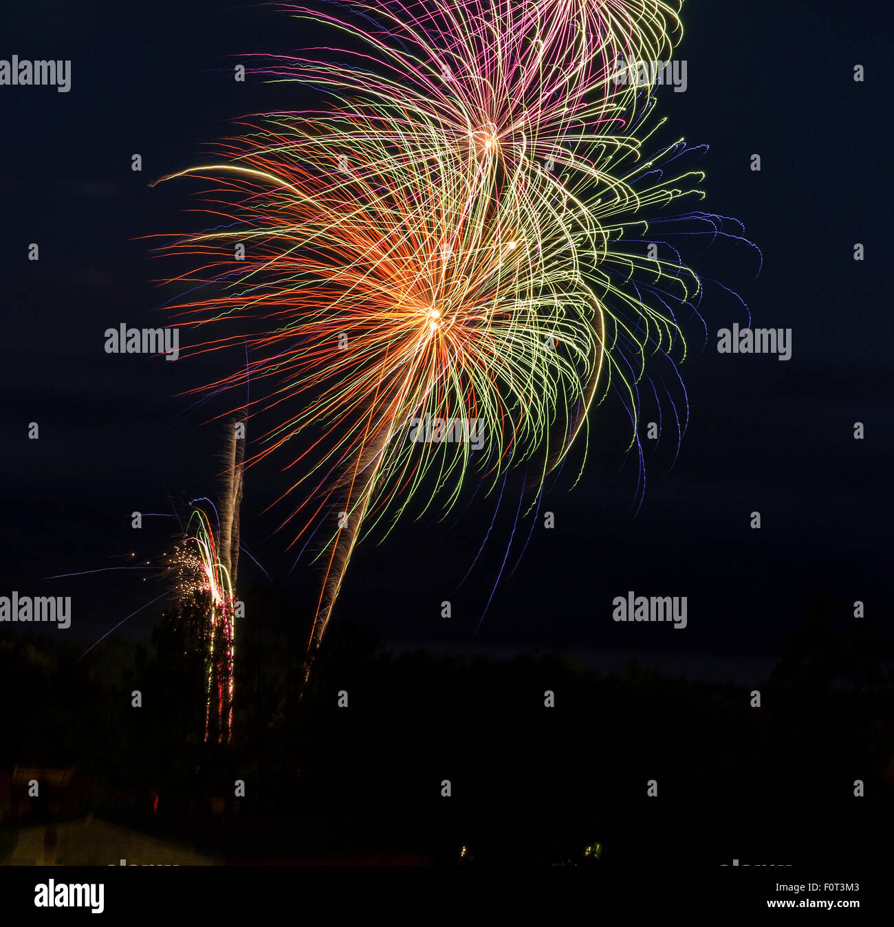 Canada Day Fireworks at Almonte, Ontario Canada Stock Photo Alamy