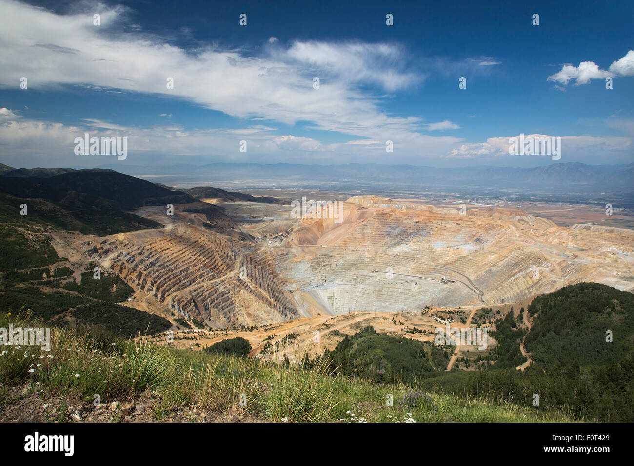 Salt Lake City, Utah - Kennecott Utah Copper's Bingham Canyon copper mine. Stock Photo