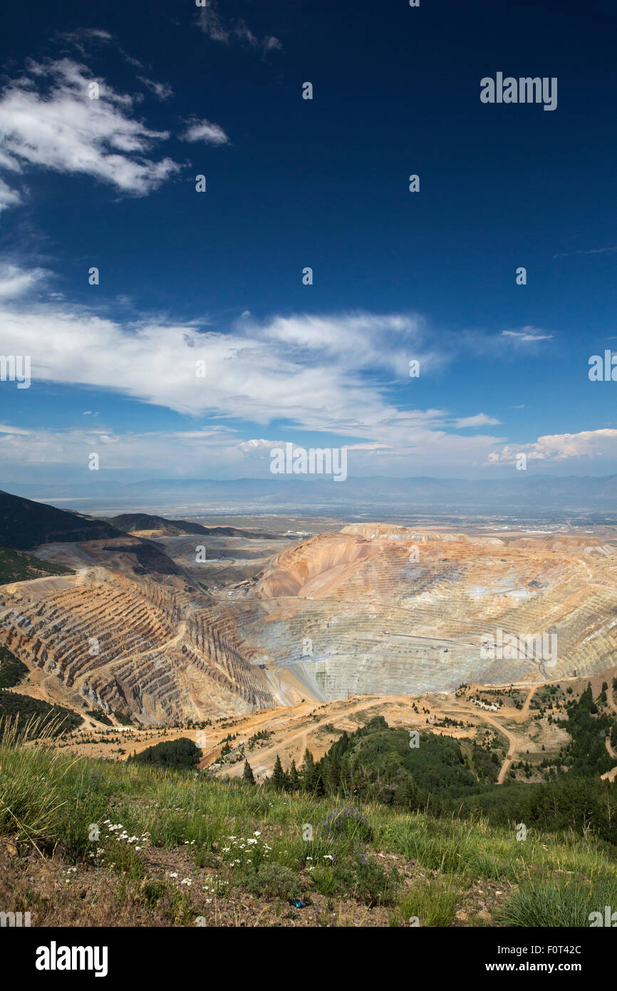 Salt Lake City, Utah - Kennecott Utah Copper's Bingham Canyon copper mine. Stock Photo