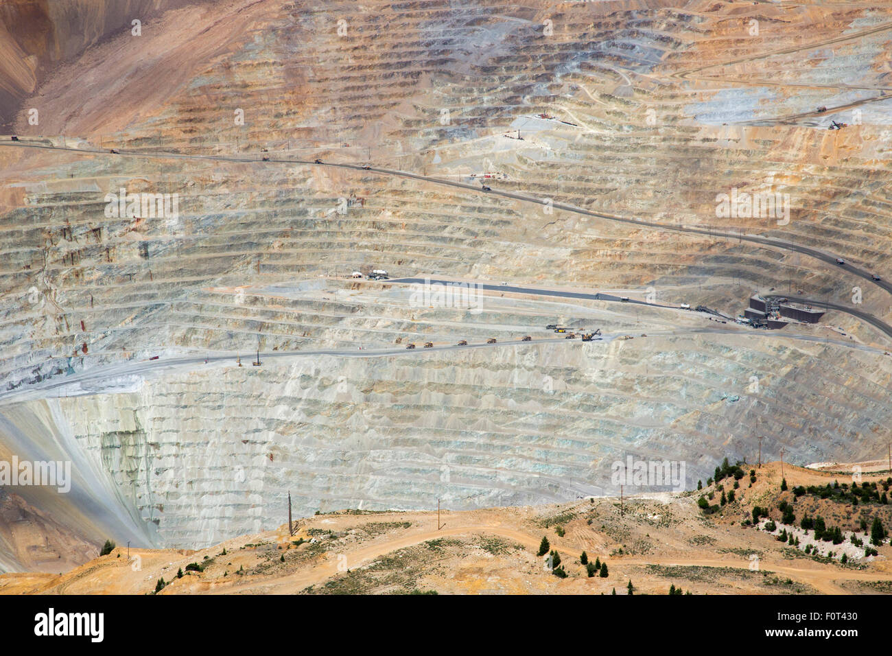 Salt Lake City, Utah - Kennecott Utah Copper's Bingham Canyon copper mine. Stock Photo