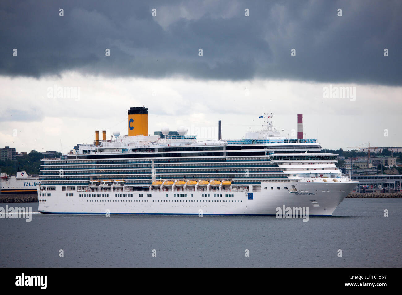 The Cruise Ship Costa Luminosa Docked At Argostoli S Port In Kefalonia Greece Stock Photo Alamy