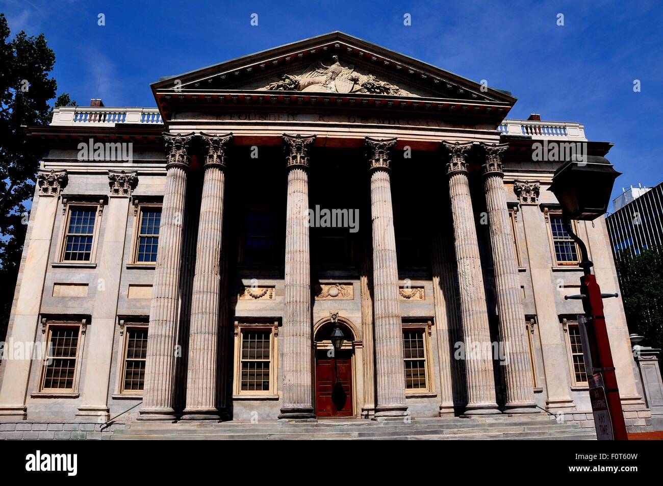 Philadelphia, PA: Neo-classical style facade of the 1795 First Bank of ...