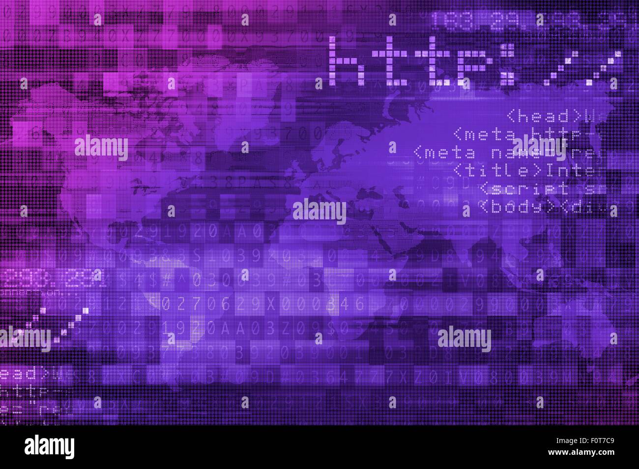 Online Internet Safety Purple Digital Background Concept Stock Photo - Alamy