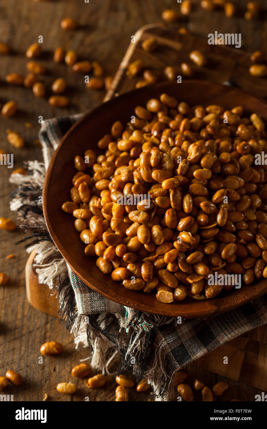 Homemade Salted Soy Nuts in a Bowl Stock Photo Alamy