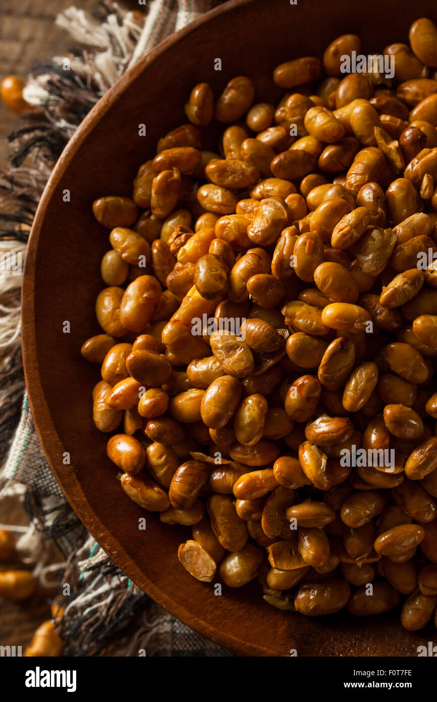 Homemade Salted Soy Nuts in a Bowl Stock Photo Alamy